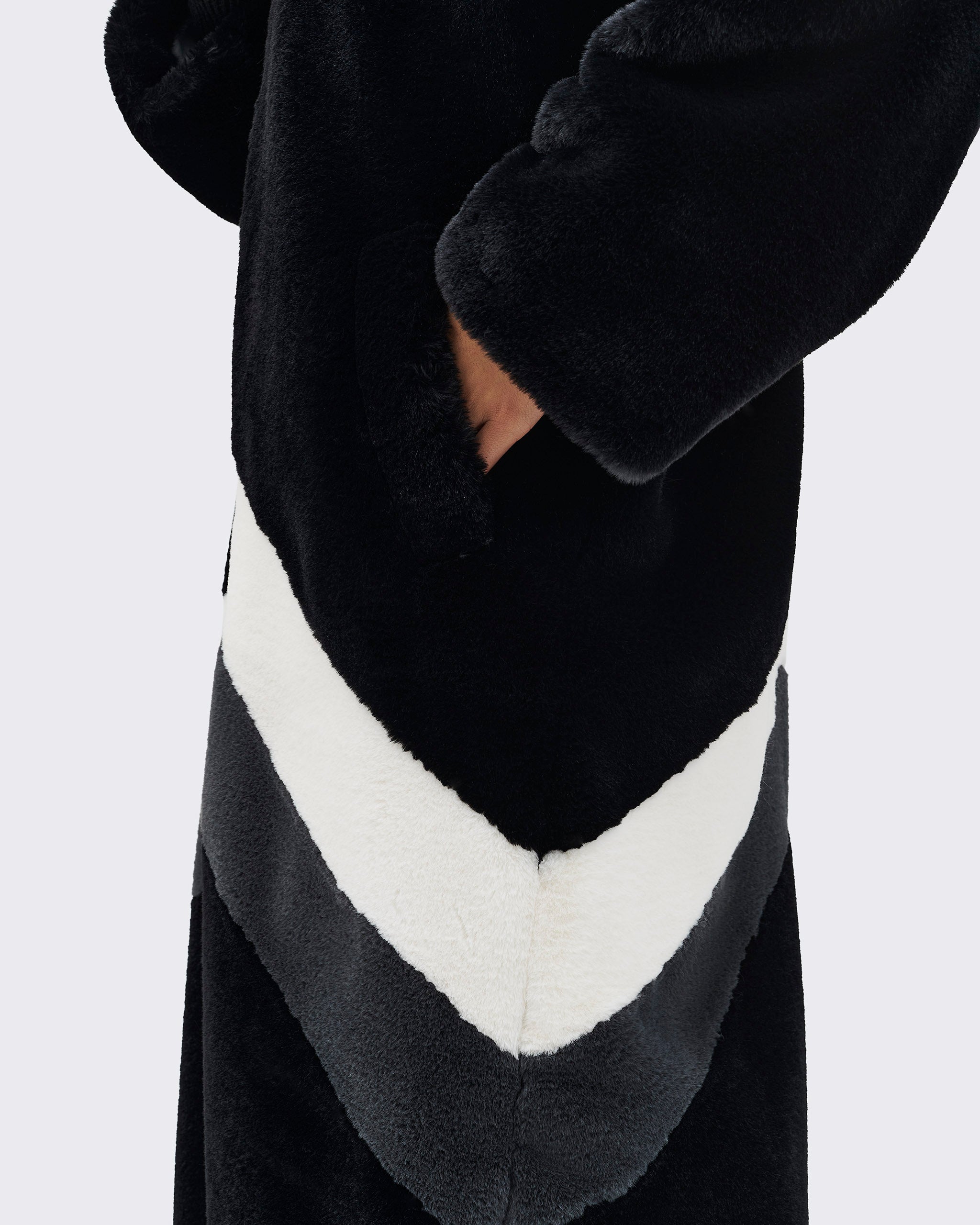 Astrid long faux fur ski jacket